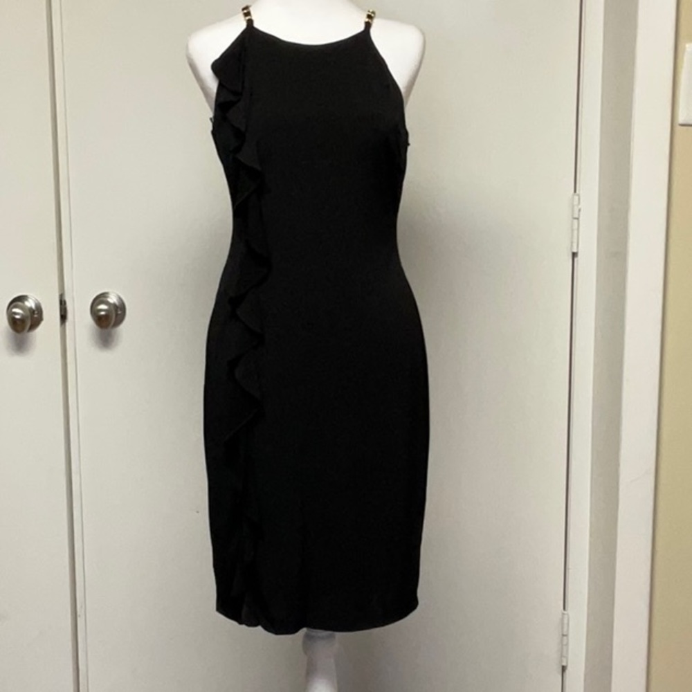 Kenzie black ruffle dress